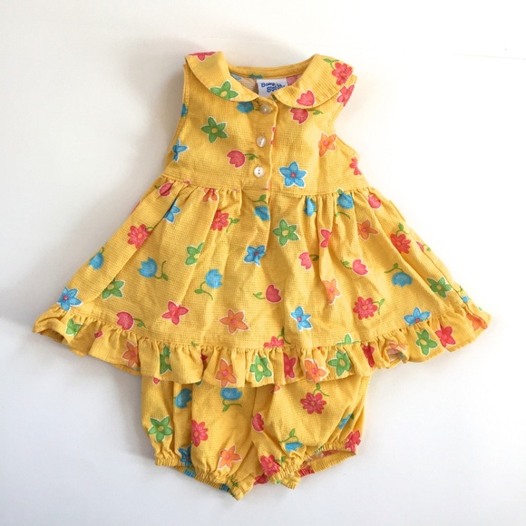 Baby B'Gosh Vintage Yellow Floral Dress NWOT - Picture 8 of 8